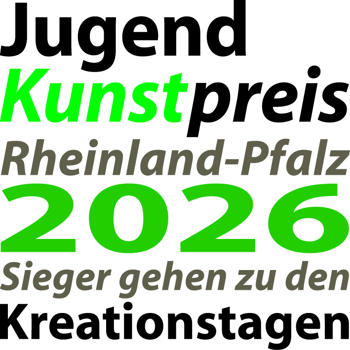 JugendsKunstpreis Wortmarke JugendKunstpreis Rheinland-Pfalz 2026 Sieger gehen zu den Kreationstagen